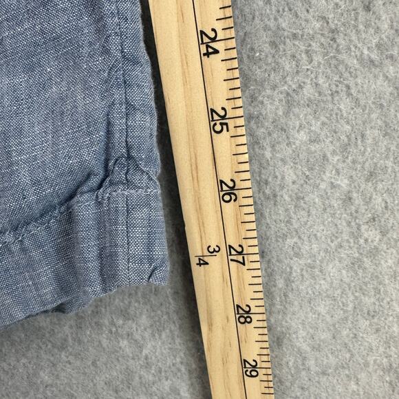 Athleta Pant Womens Size 2 Chambray Blue Cabo Linen Wide Leg Mid Rise Athletic - Picture 10 of 11